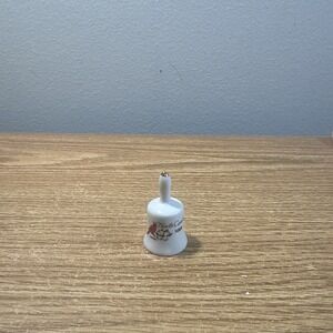 Miniature Souvenir North‎ Carolina Porcelain Bell White 2"